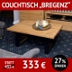Couchtisch aus Massivholz BREGENZ, Wildeiche mit Hirnholzapplikation