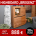 Wohnzimmerschränke Highboard BRENENZ, Wildeiche massiv, Roheffekt geölt, schwarze und Hirnholz-Applikation