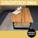 Couchtisch mit Ablageboden INKA, Tischplatte 2-geteilt, mit Baumkante