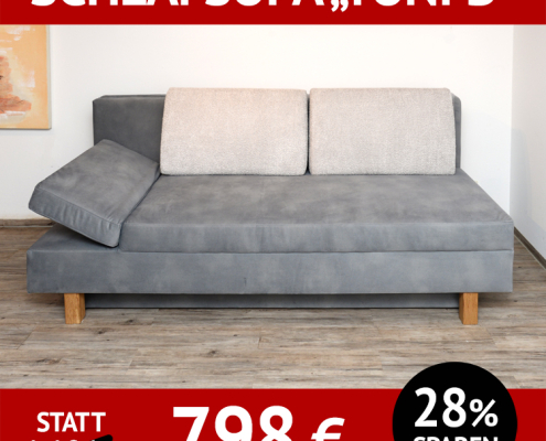 Sofa TONI B, Querschläfer mit Hub-Beschlag
