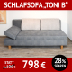 Sofa TONI B, Querschläfer mit Hub-Beschlag