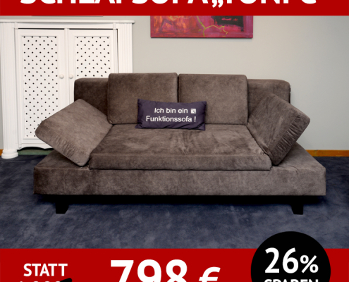 Sofa Querschläfer TONI C mit 2 verstellbaren Armteilen
