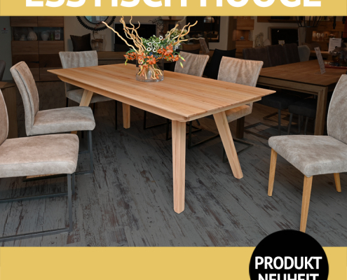 Esstisch mit Funktion HOOGE, Kernbuche massiv,