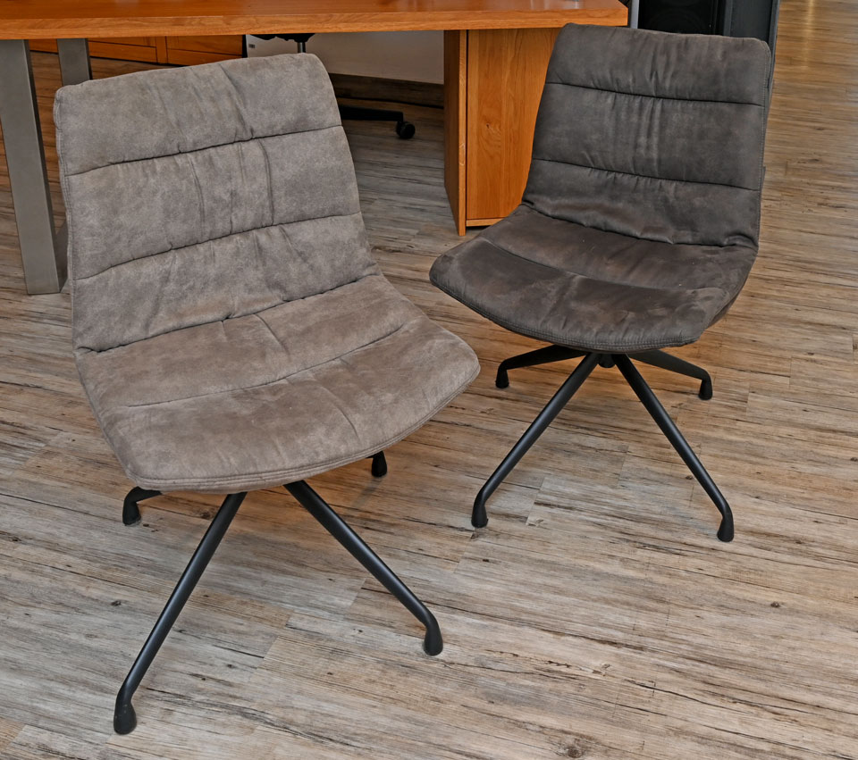 Stuhl LORD, drehbar, Mikrofaser-Bezug, anthrazit oder taupe Stuhl LORD, drehbar, Mikrofaser-Bezug, anthrazit oder taupe