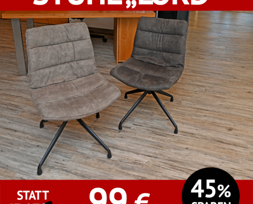 Stuhl LORD, drehbar, Mikrofaser-Bezug, anthrazit oder taupe