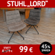 Stuhl LORD, drehbar, Mikrofaser-Bezug, anthrazit oder taupe