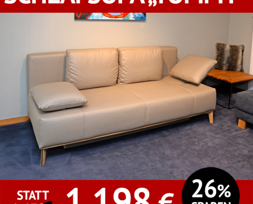 Sofa und Querschläfer TOMMY, Schlafsofa mit 150 cm Liegefläche, Bettkasten