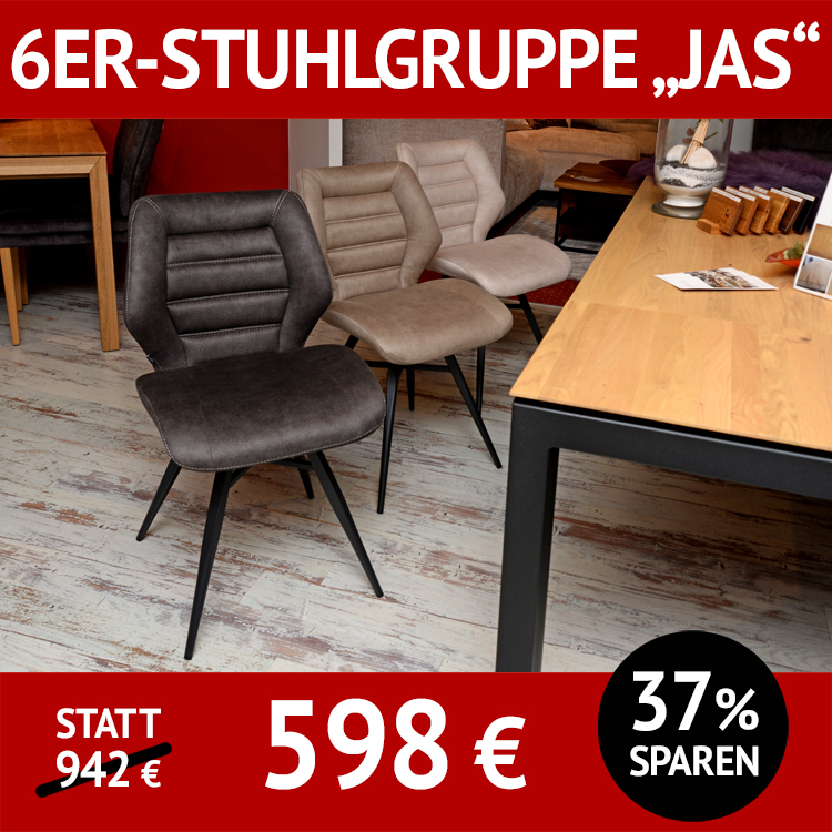 Stuhl JAS als 6er-Stuhlgruppe