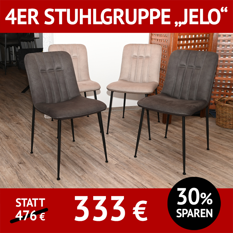 Stuhl JELO als 4er Stuhlgruppe