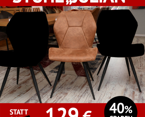 Stuhl JULIAN, Bezug Mikrofaser, schwarzes 4-Fuß-Gestell, Bezug Mikrofaser