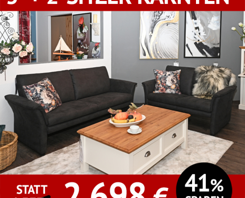 Sofa KÄRNTEN, 3-Sitzer mit Sitzvorzug und 2-Sitzer