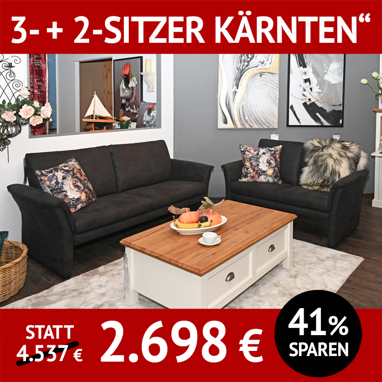 Sofa KÄRNTEN, 3-Sitzer mit Sitzvorzug und 2-Sitzer