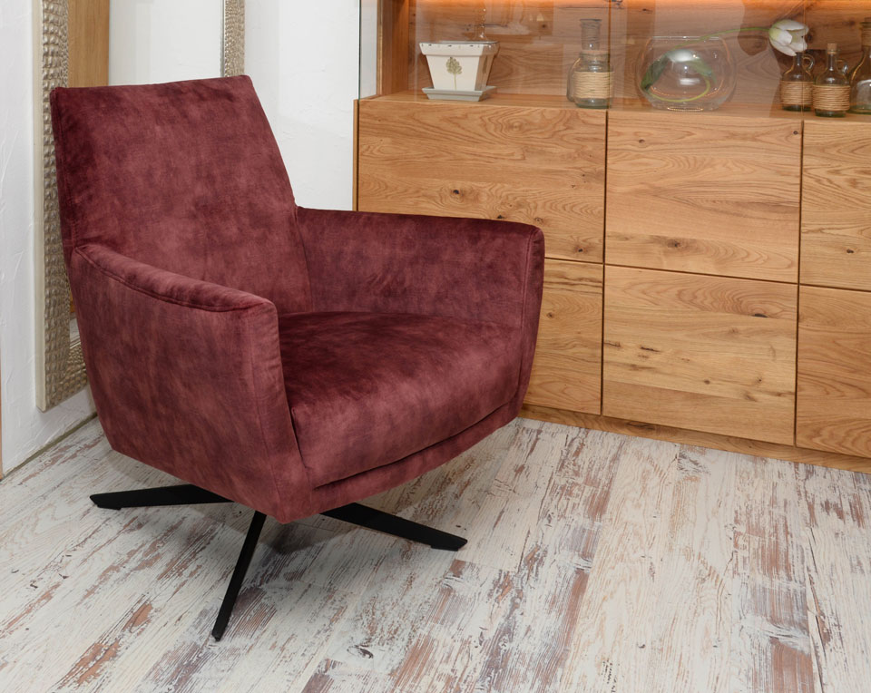Sessel MARTEN, Polstersessel, drehbar, samtiger Bezug Sessel MARTEN, Polstersessel, drehbar, samtiger Bezug