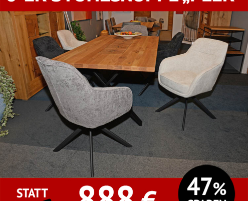 Stuhl PEER, drehbares Spider Untergestell, Webstoff-Bezug